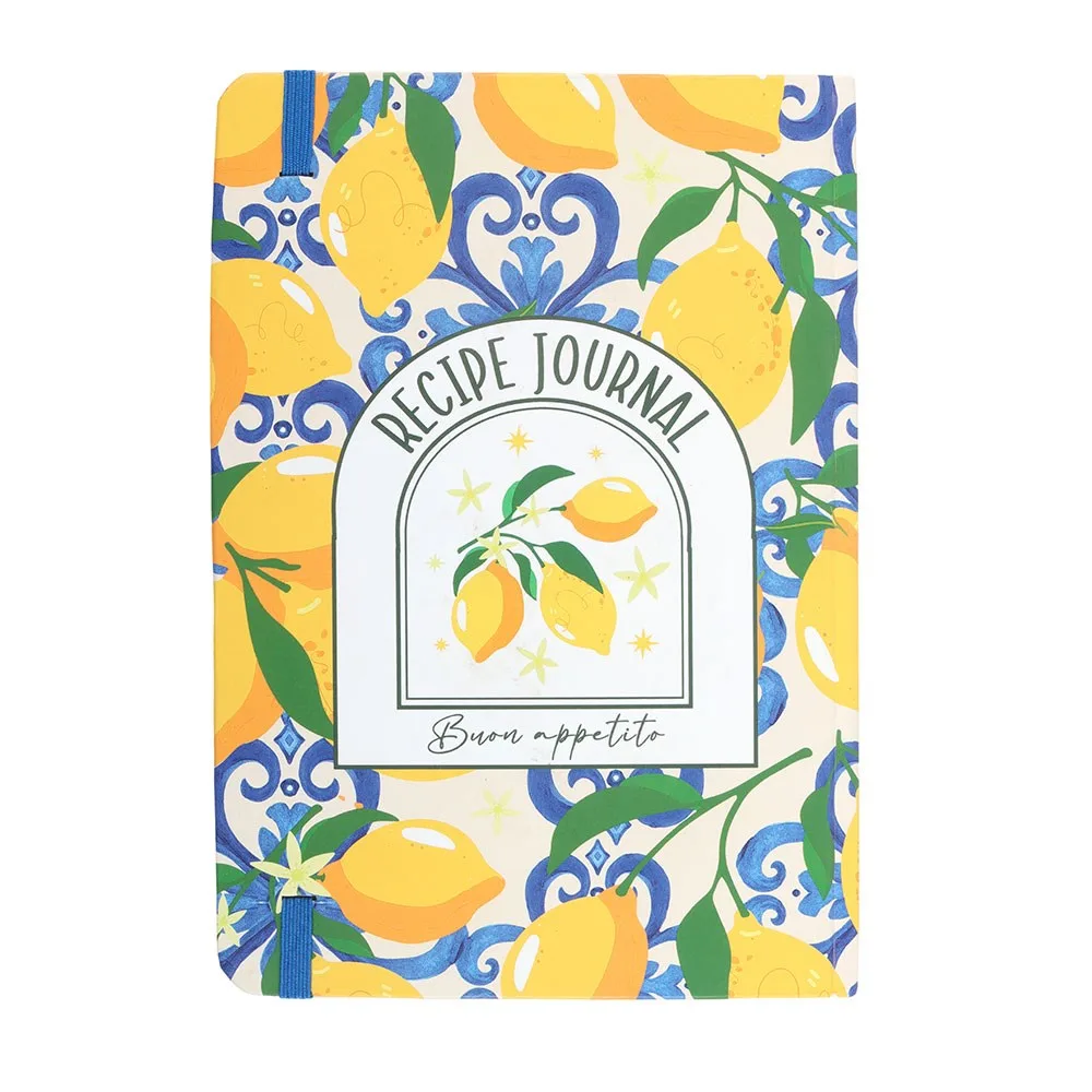 Italian Lemon Print A5 Recipe Journal - Image 3
