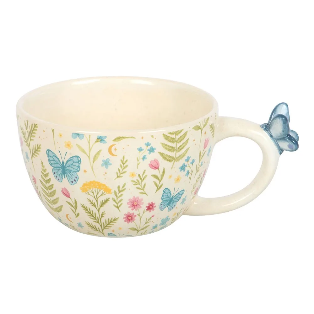 Luna Bloom Floral Print Mug with Butterfly - Image 5