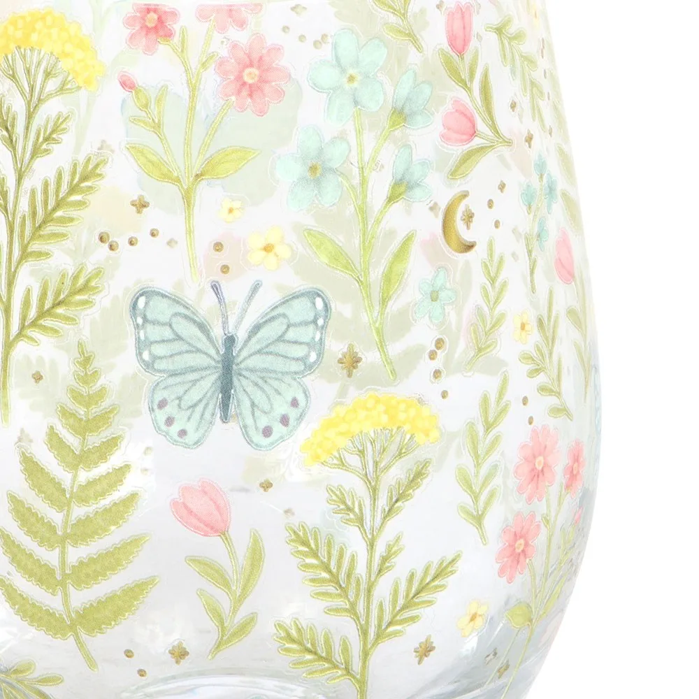 Luna Bloom Floral Print Stemless Glass - Image 3