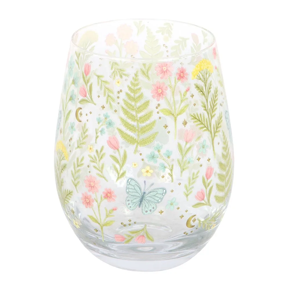 Luna Bloom Floral Print Stemless Glass - Image 4