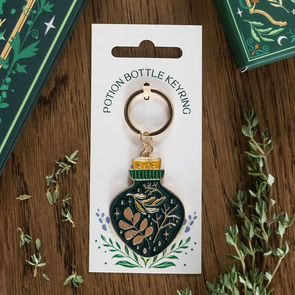Green Witch Potion Bottle Keyring Green Witch Potion Bottle Keyring