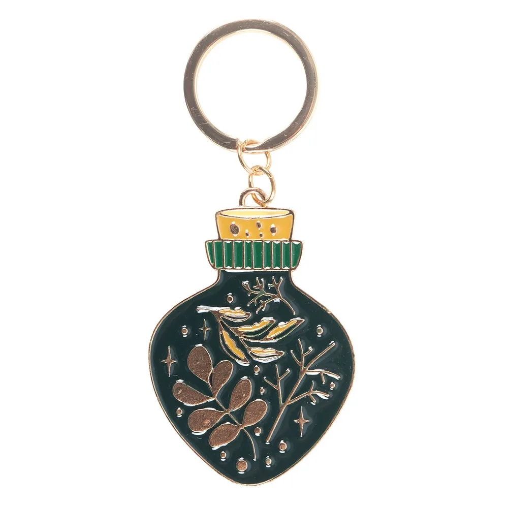 Green Witch Potion Bottle Keyring - Image 3