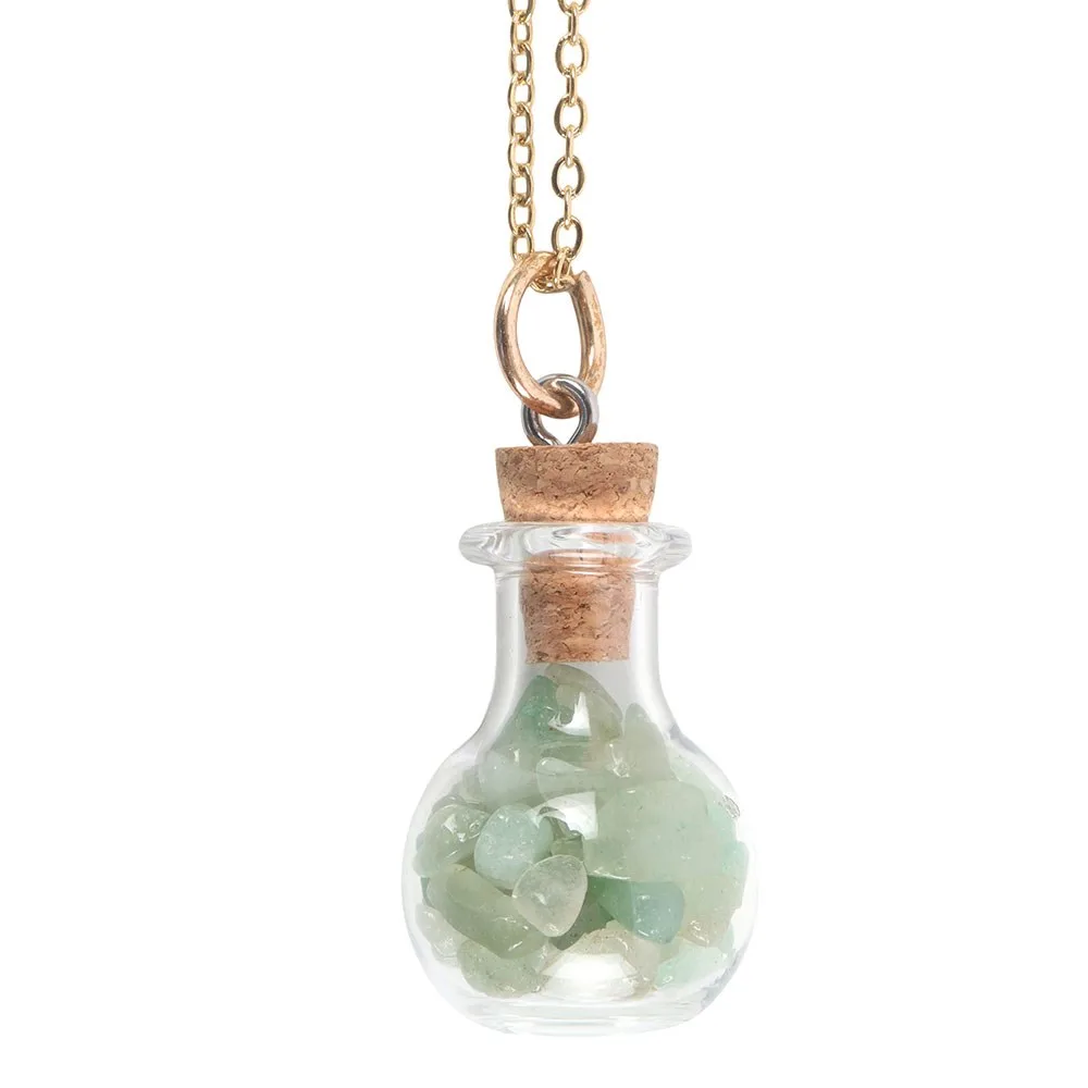 Green Witch Aventurine Potion Bottle Necklace - Image 3