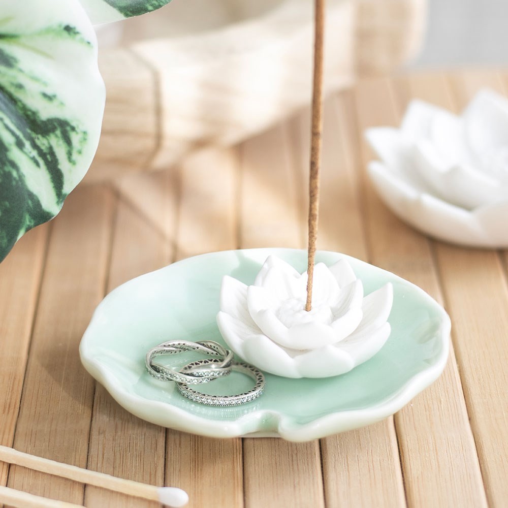 Lotus Flower Incense Stick Holder and Trinket Dish Lotus Flower Incense Stick Holder and Trinket Dish