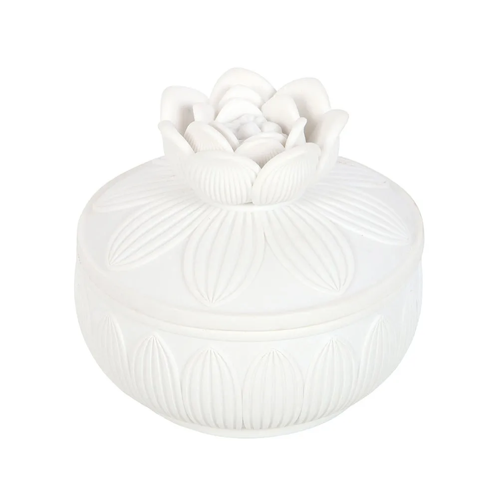 White Lotus Flower Trinket Box - Image 2
