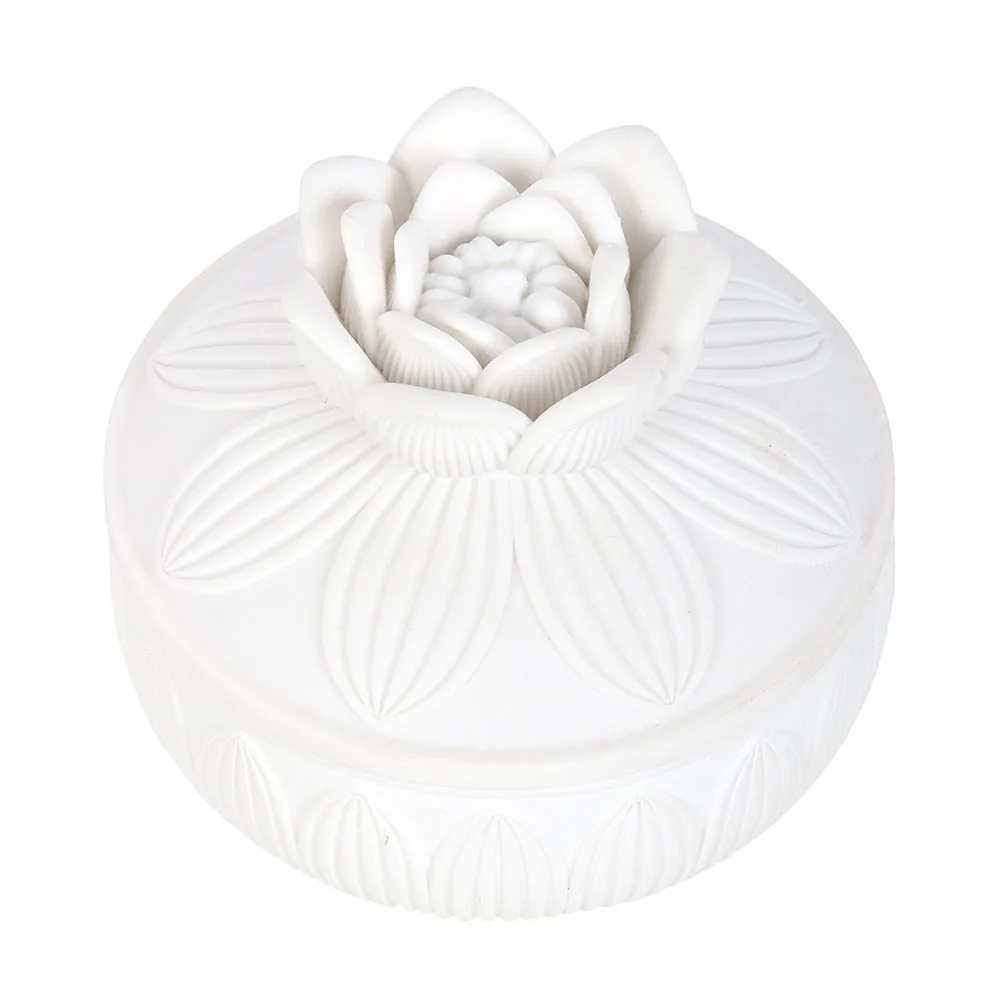 White Lotus Flower Trinket Box - Image 4