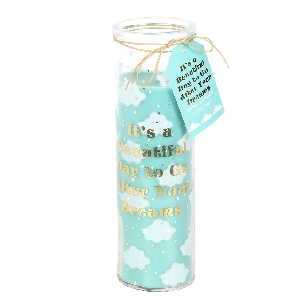 Cloud Print Lavender & Chamomile Tube Candle - Image 2