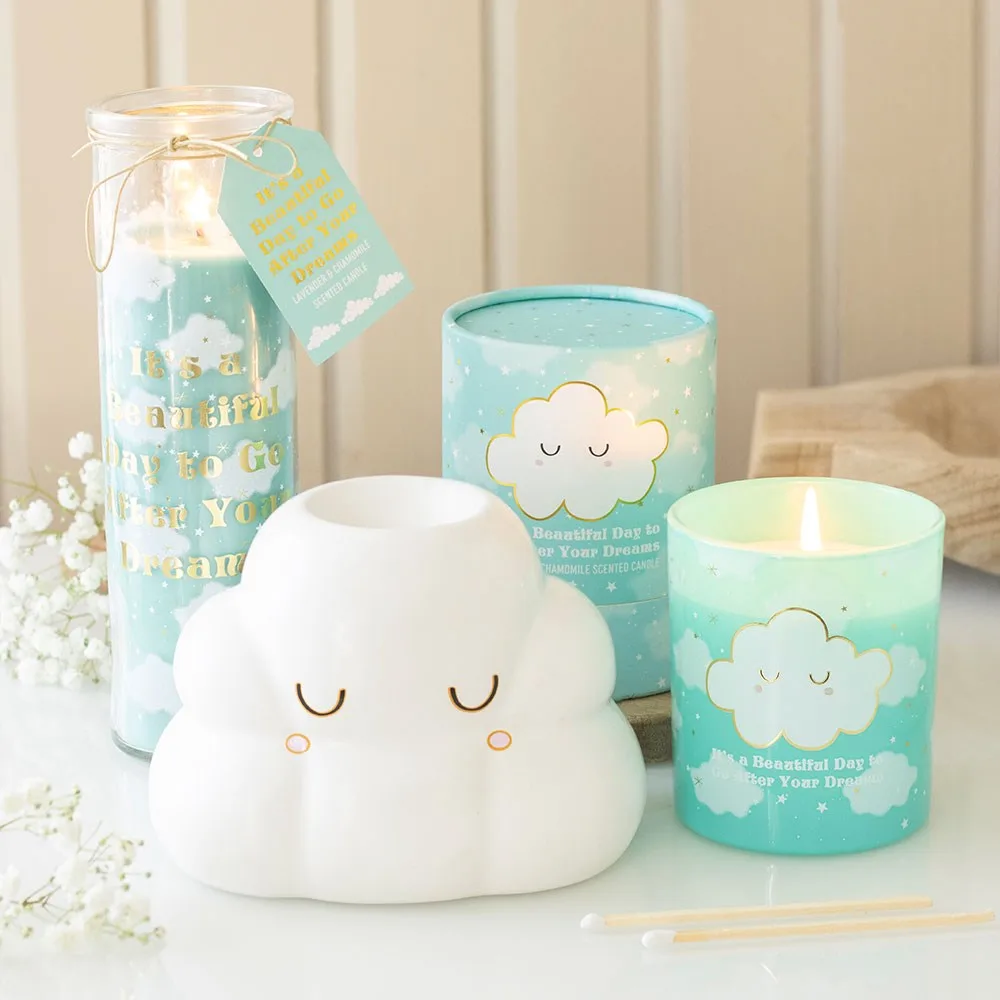 Cloud Print Lavender & Chamomile Tube Candle - Image 5