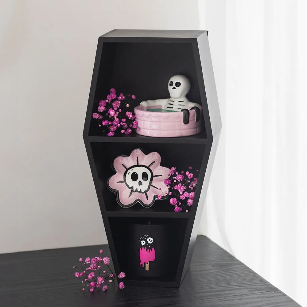 Small Black Coffin Shelf Small Black Coffin Shelf