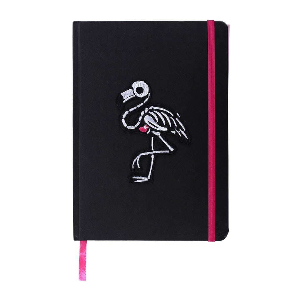 Flamin-goth A5 Notebook with Patch and Sticker Sheet Flamin-goth A5 Notebook with Patch and Sticker Sheet