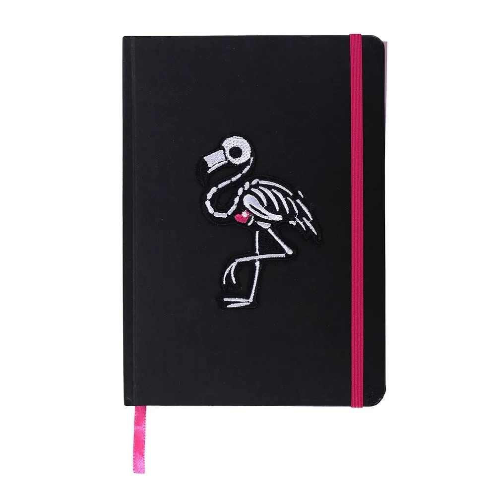 Flamin-goth A5 Notebook with Patch and Sticker Sheet Flamin-goth A5 Notebook with Patch and Sticker Sheet