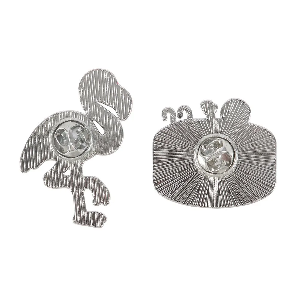 Dead Cool Skeleton and Flamingo Enamel Pin Badges - Image 4