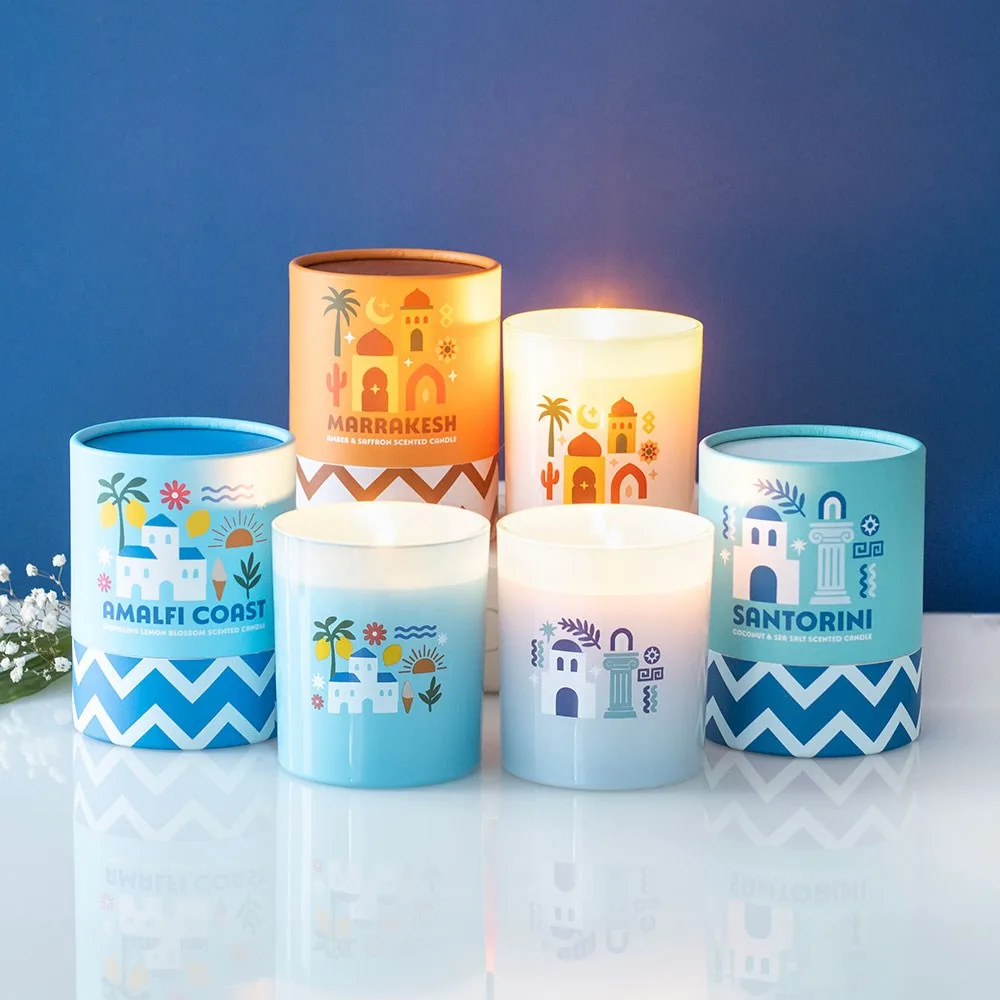 Santorini Coconut & Sea Salt Scented Candle - Image 5