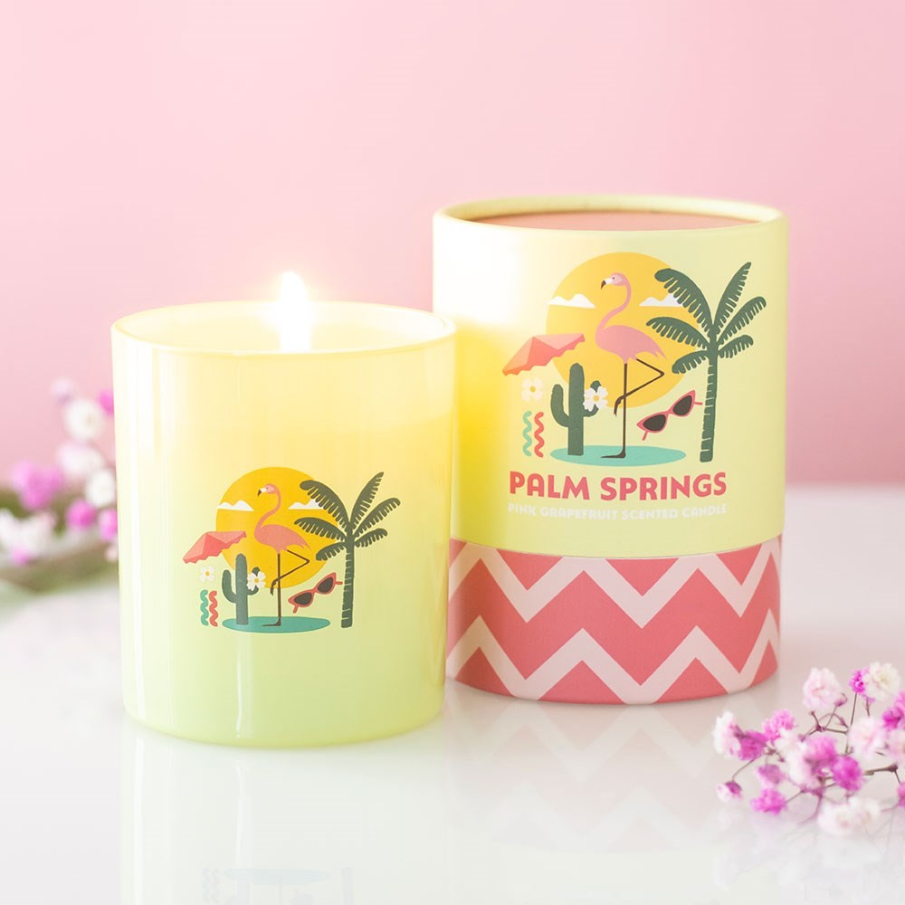 Palm Springs Pink Grapefruit Scented Candle Palm Springs Pink Grapefruit Scented Candle