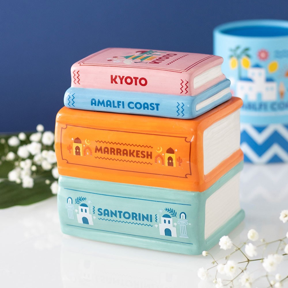 Travel Book Stack Oil Burner and Wax Warmer Travel Book Stack Oil Burner and Wax Warmer