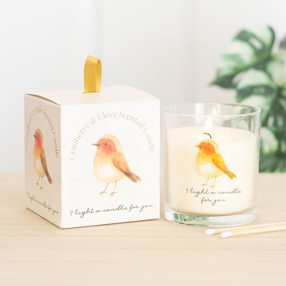 Robin Remembrance Cranberry & Clove Candle Robin Remembrance Cranberry & Clove Candle