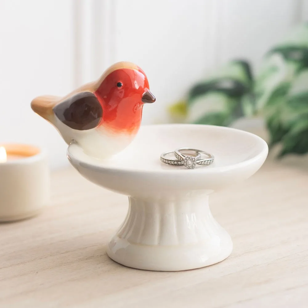 Robin Bird Bath Trinket Dish Robin Bird Bath Trinket Dish