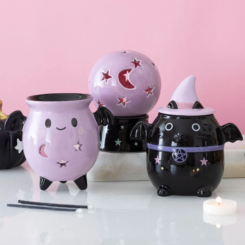 Pastel Bat Cat Oil Burner - Image 6