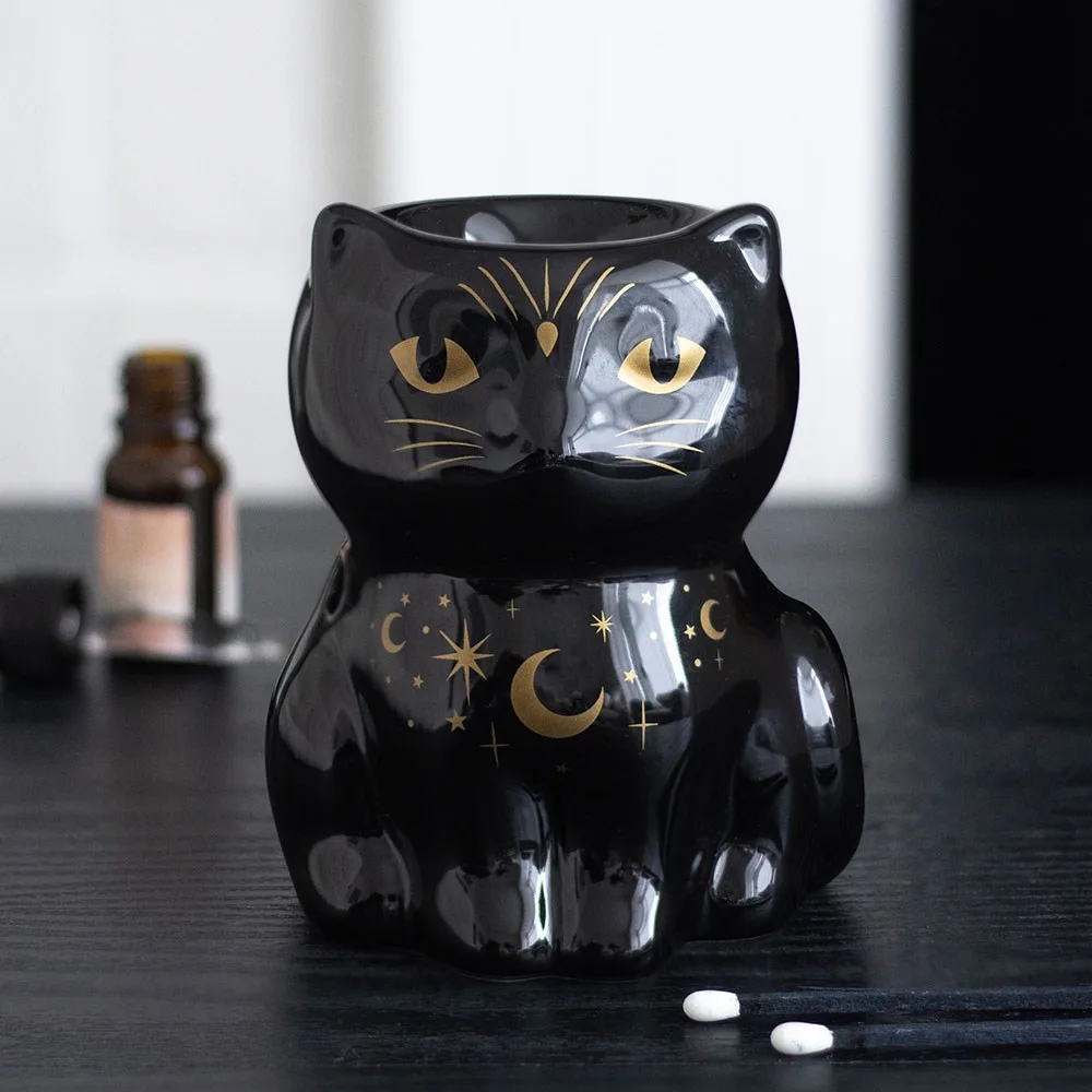Black Cat Magick Oil Burner Black Cat Magick Oil Burner