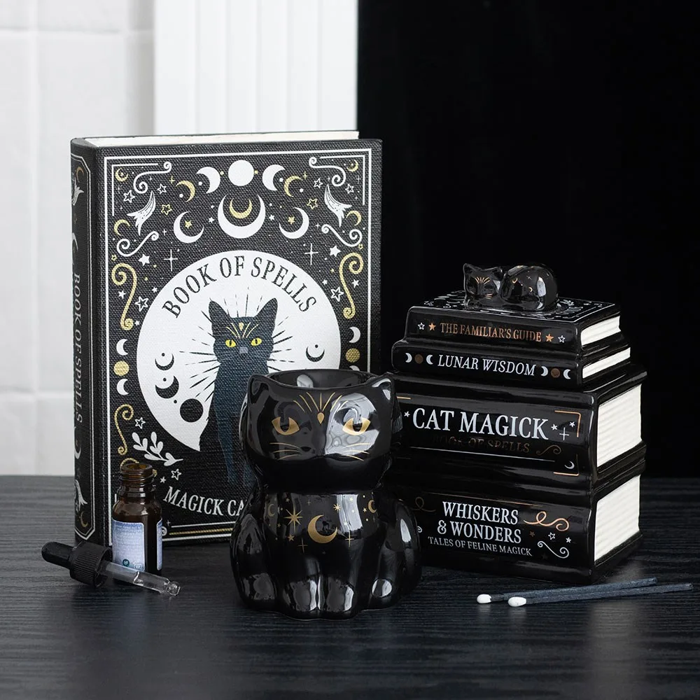 Black Cat Magick Oil Burner - Image 5