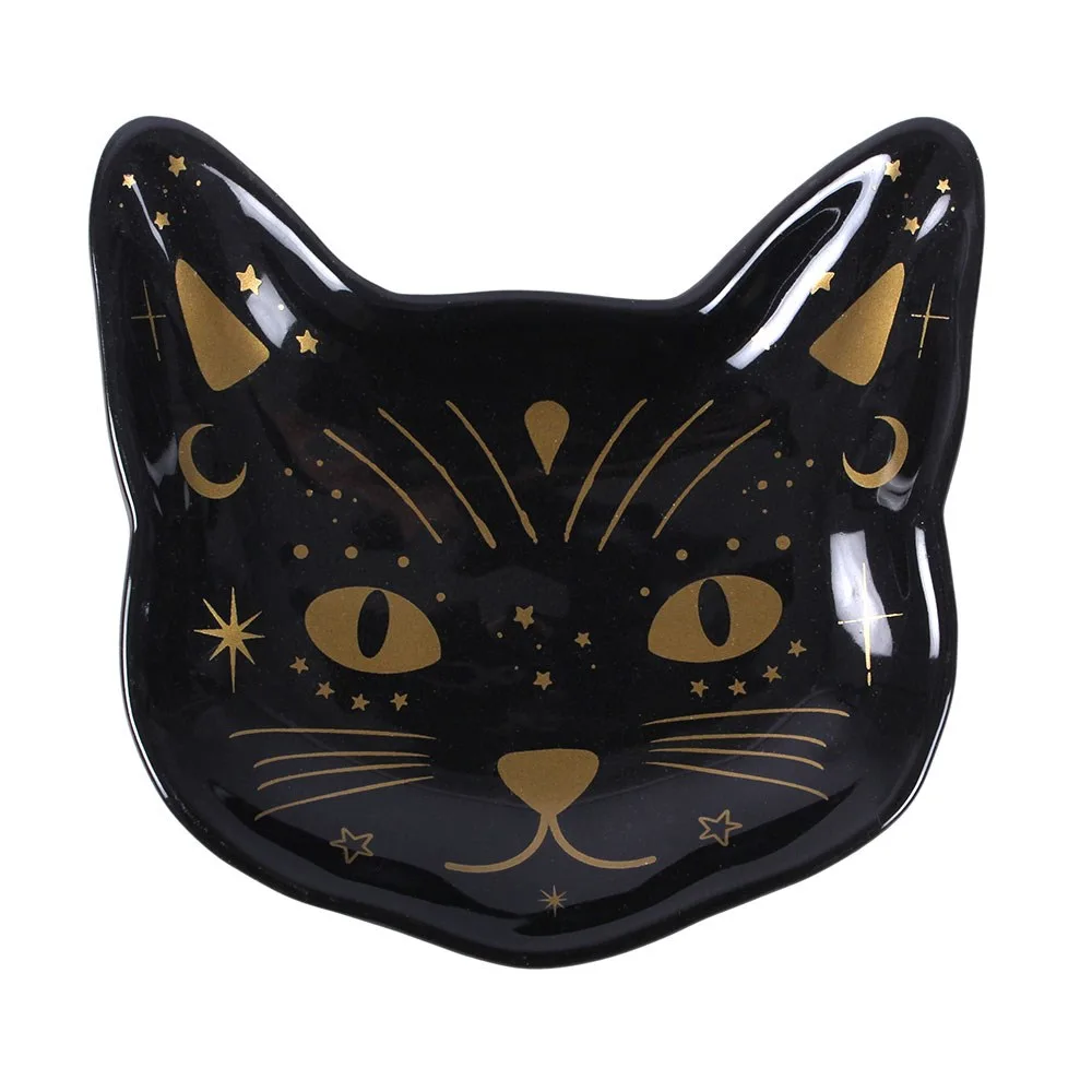 Magick Black Cat Face Trinket Dish - Image 2