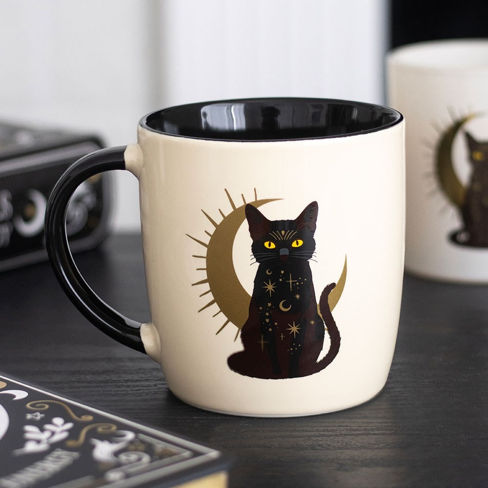 Sitting Magick Black Cat Mug Sitting Magick Black Cat Mug