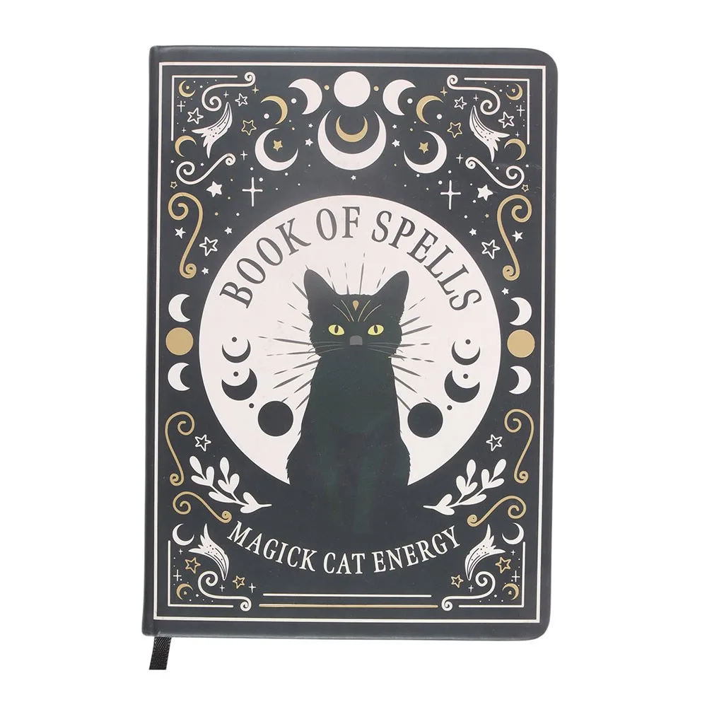 Black Cat Magick Book of Spells A5 Notebook with Pen - Image 2