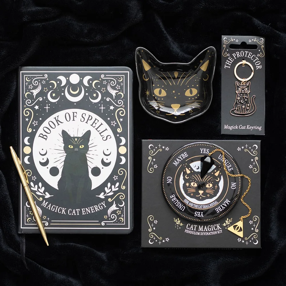 Black Cat Magick Book of Spells A5 Notebook with Pen - Image 6