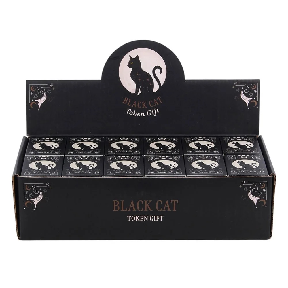 Set of 24 Black Cat Token Gifts in Display - Image 3