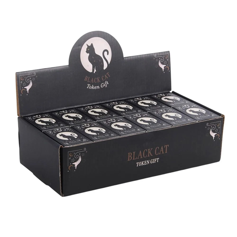 Set of 24 Black Cat Token Gifts in Display - Image 4