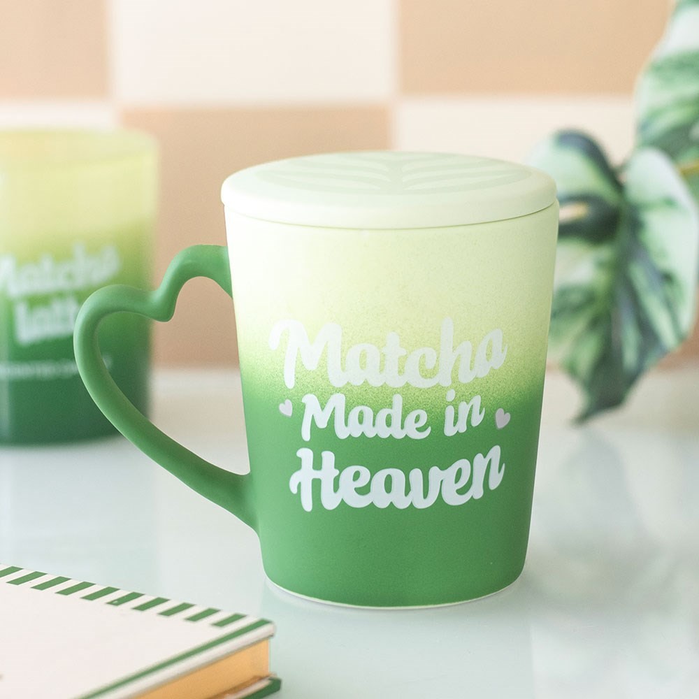 Matcha Made in Heaven Mug with Coaster Lid Matcha Made in Heaven Mug with Coaster Lid