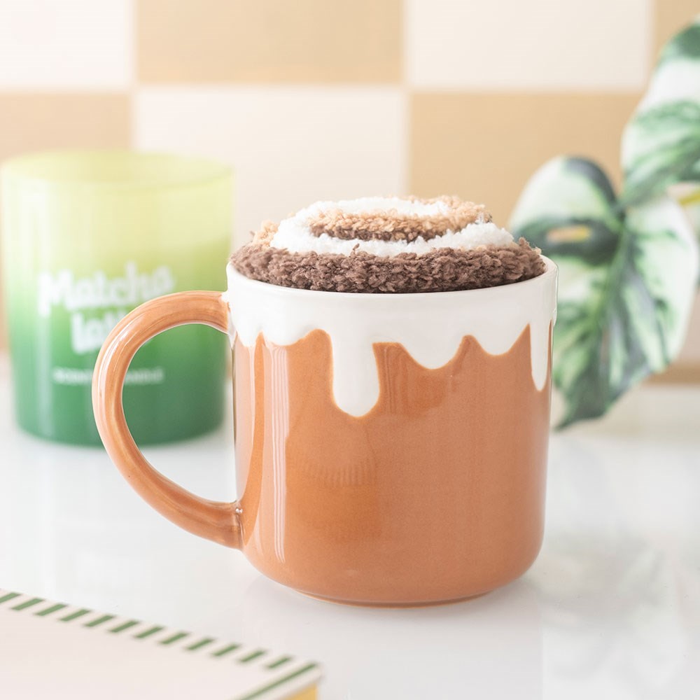 Cinnamon Roll Mug and Socks Set Cinnamon Roll Mug and Socks Set