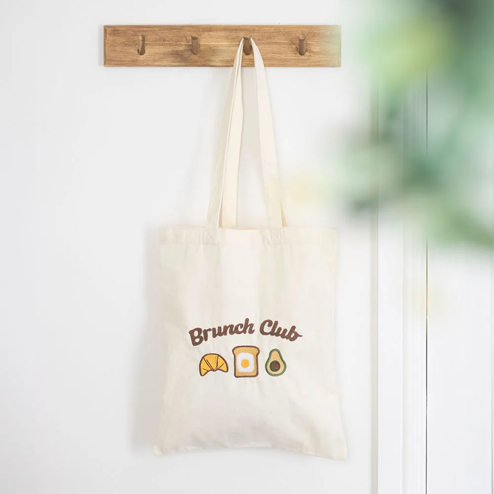 Brunch Club Embroidered Tote Bag Brunch Club Embroidered Tote Bag