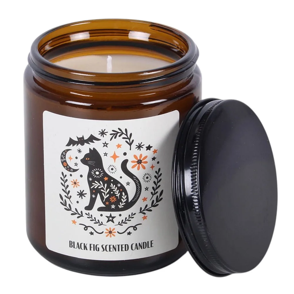 Frightful Folk Cat Black Fig Scented Candle - Image 3