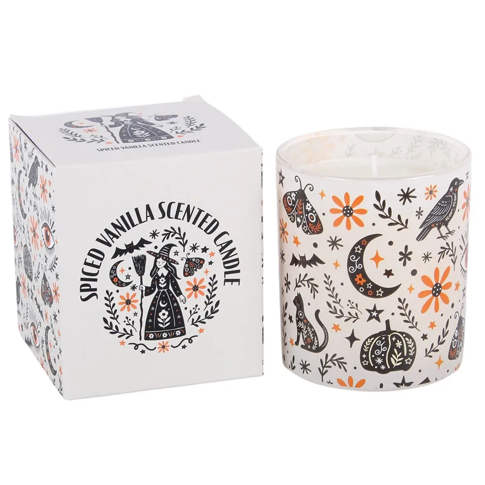 Frightful Folk Print Spiced Vanilla Scented Candle - Image 3