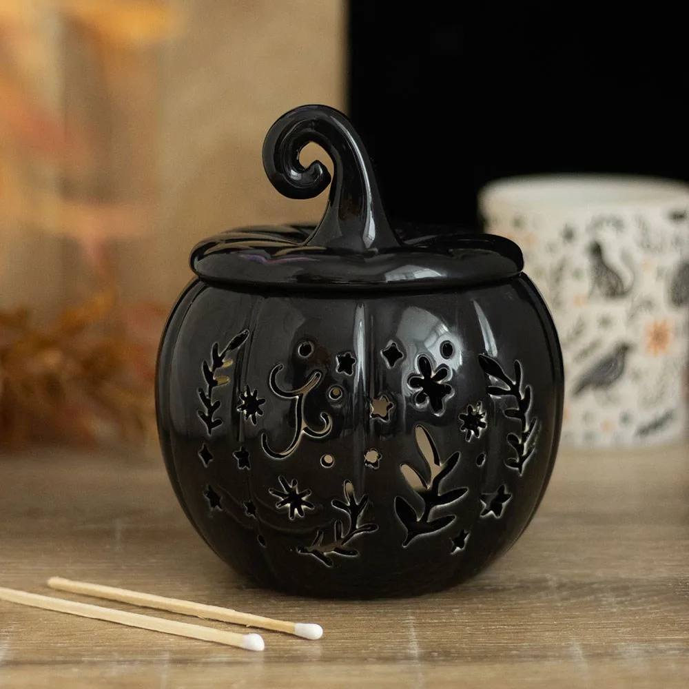 Black Folk Pumpkin Oil Burner and Wax Warmer Black Folk Pumpkin Oil Burner and Wax Warmer