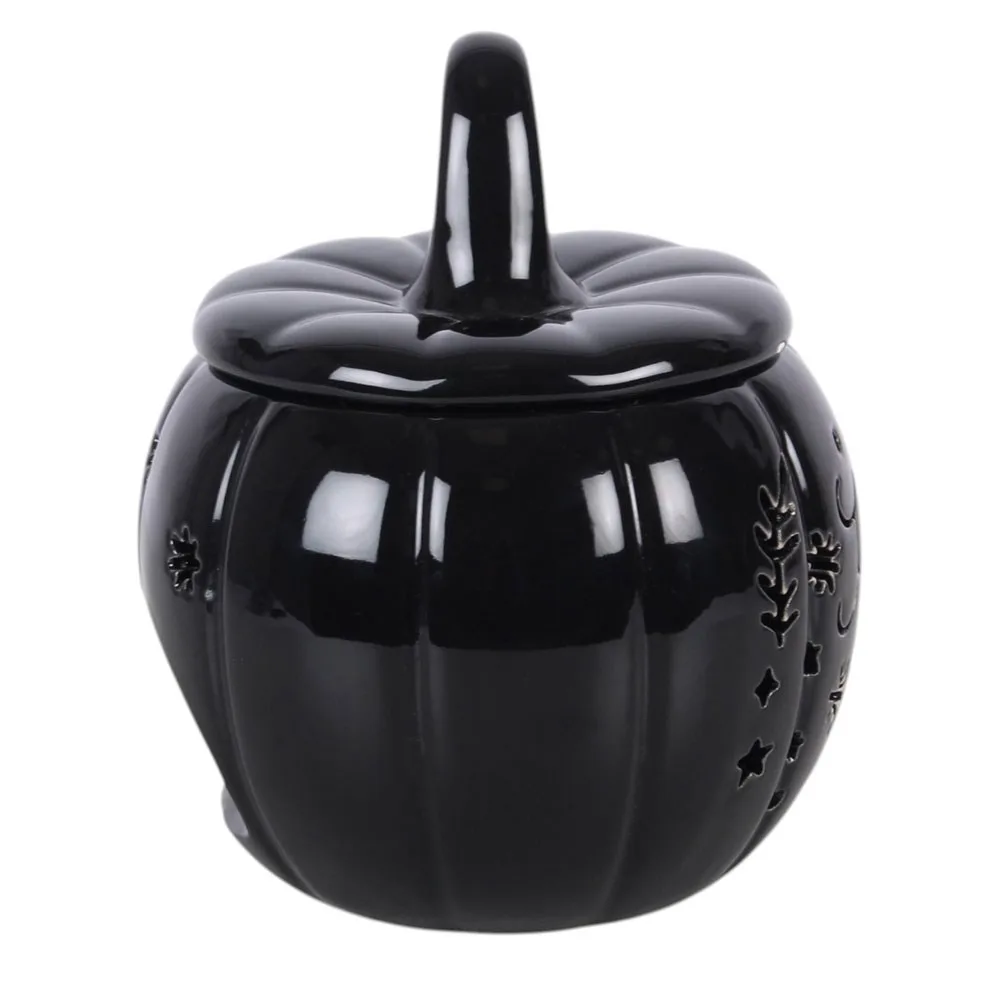 Black Folk Pumpkin Oil Burner and Wax Warmer - Image 4