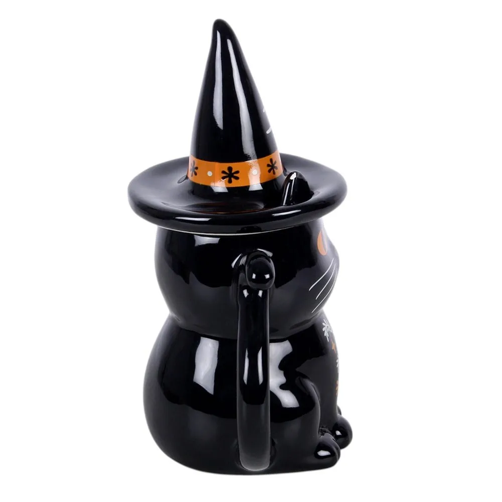 Frightful Folk Black Cat Lidded Mug, photo 4 of 6