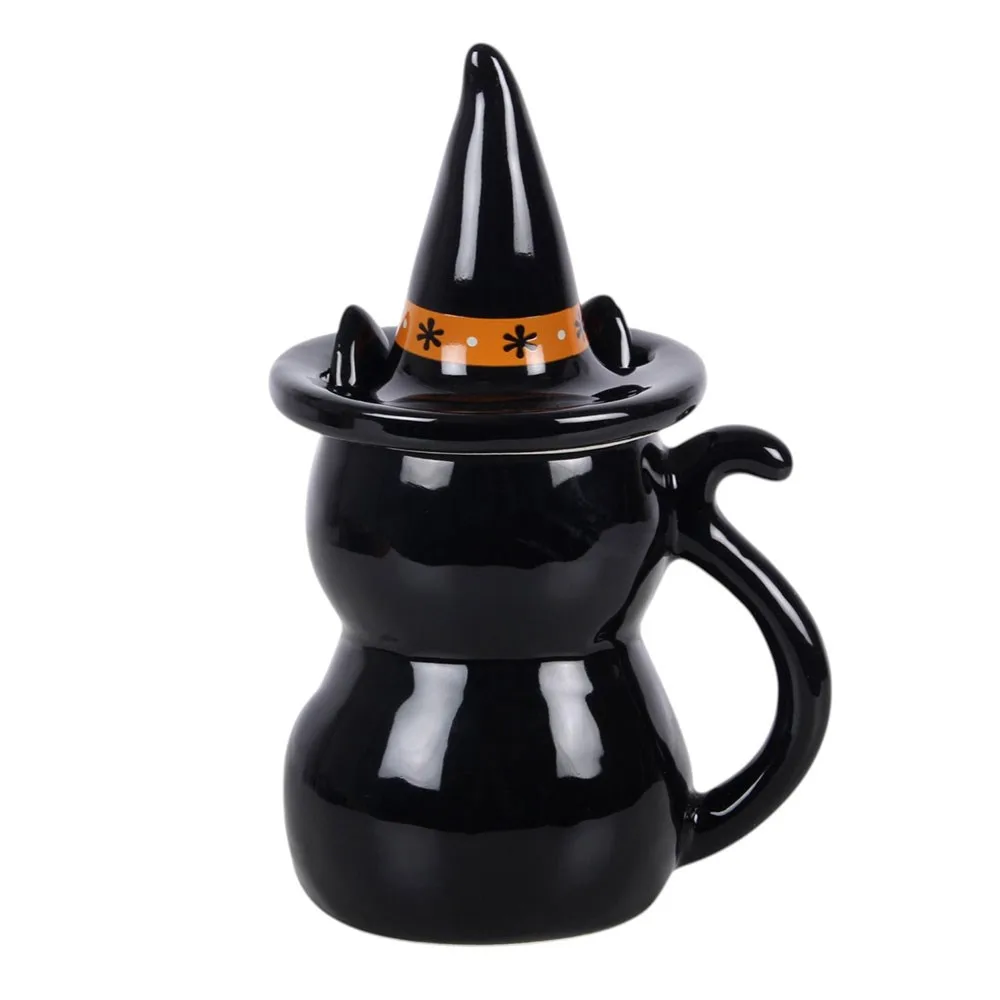 Frightful Folk Black Cat Lidded Mug, photo 5 of 6