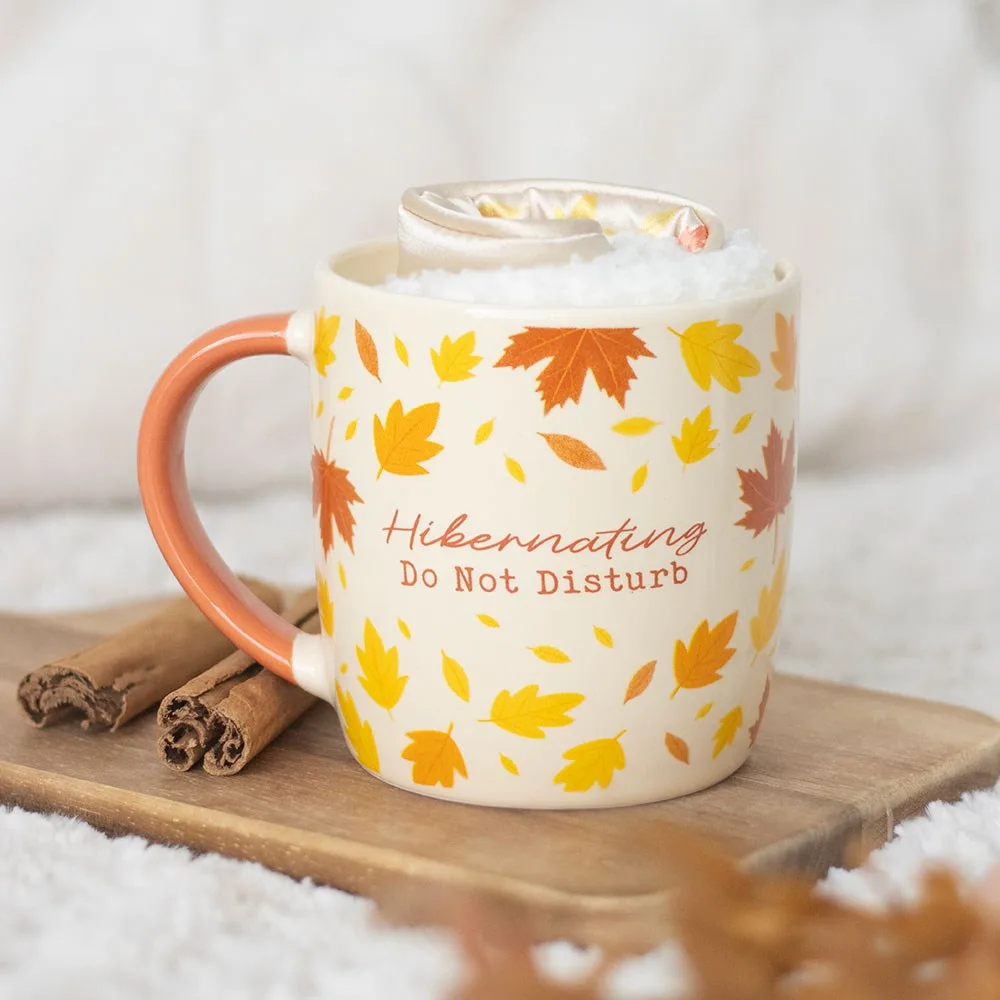 Autumn Hibernation Kit with Mug, Socks and Eye Mask Autumn Hibernation Kit with Mug, Socks and Eye Mask
