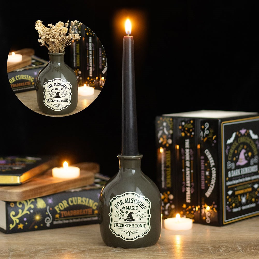 Mischief and Magic Potion Bottle Vase and Candle Holder Mischief and Magic Potion Bottle Vase and Candle Holder
