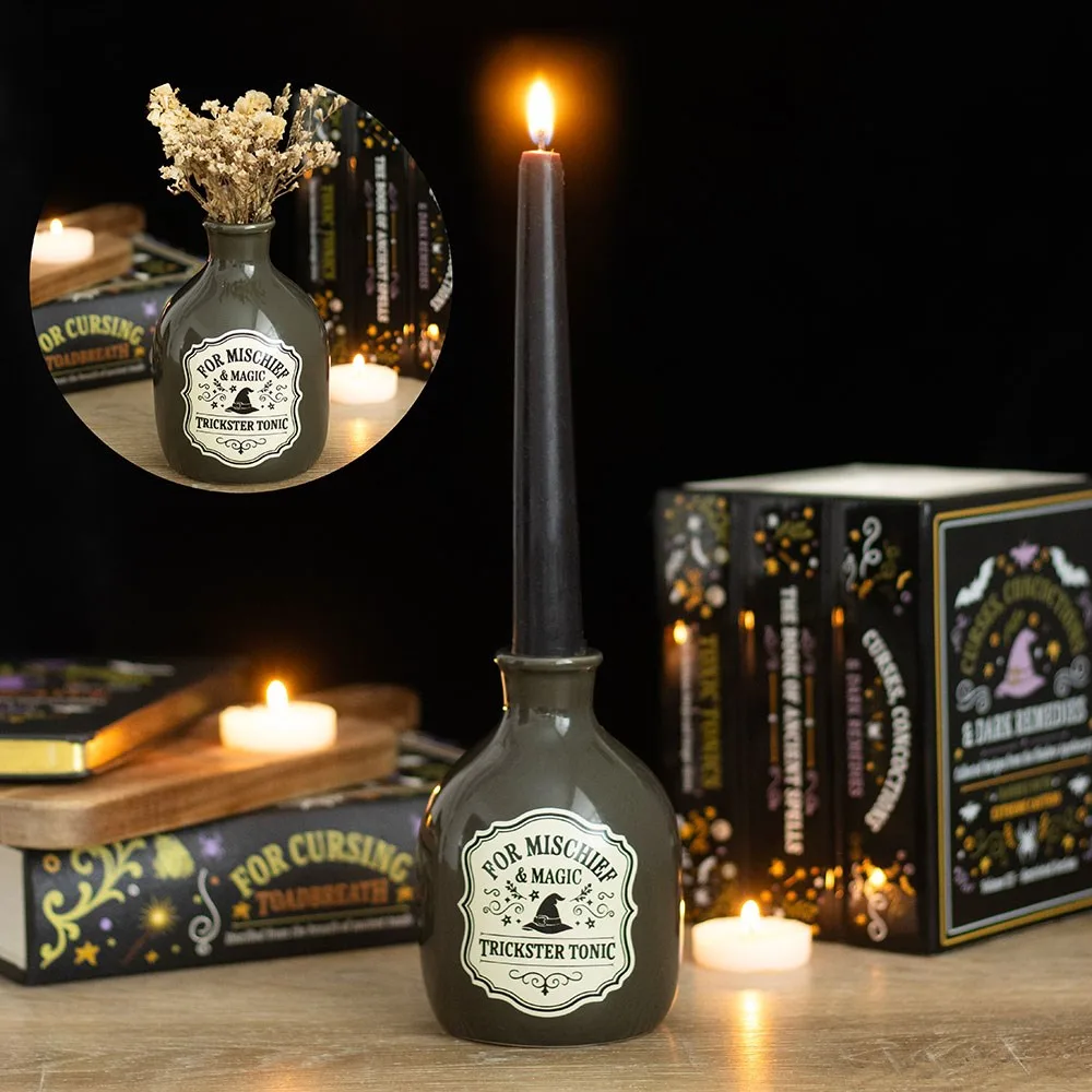 Mischief and Magic Potion Bottle Vase and Candle Holder Mischief and Magic Potion Bottle Vase and Candle Holder