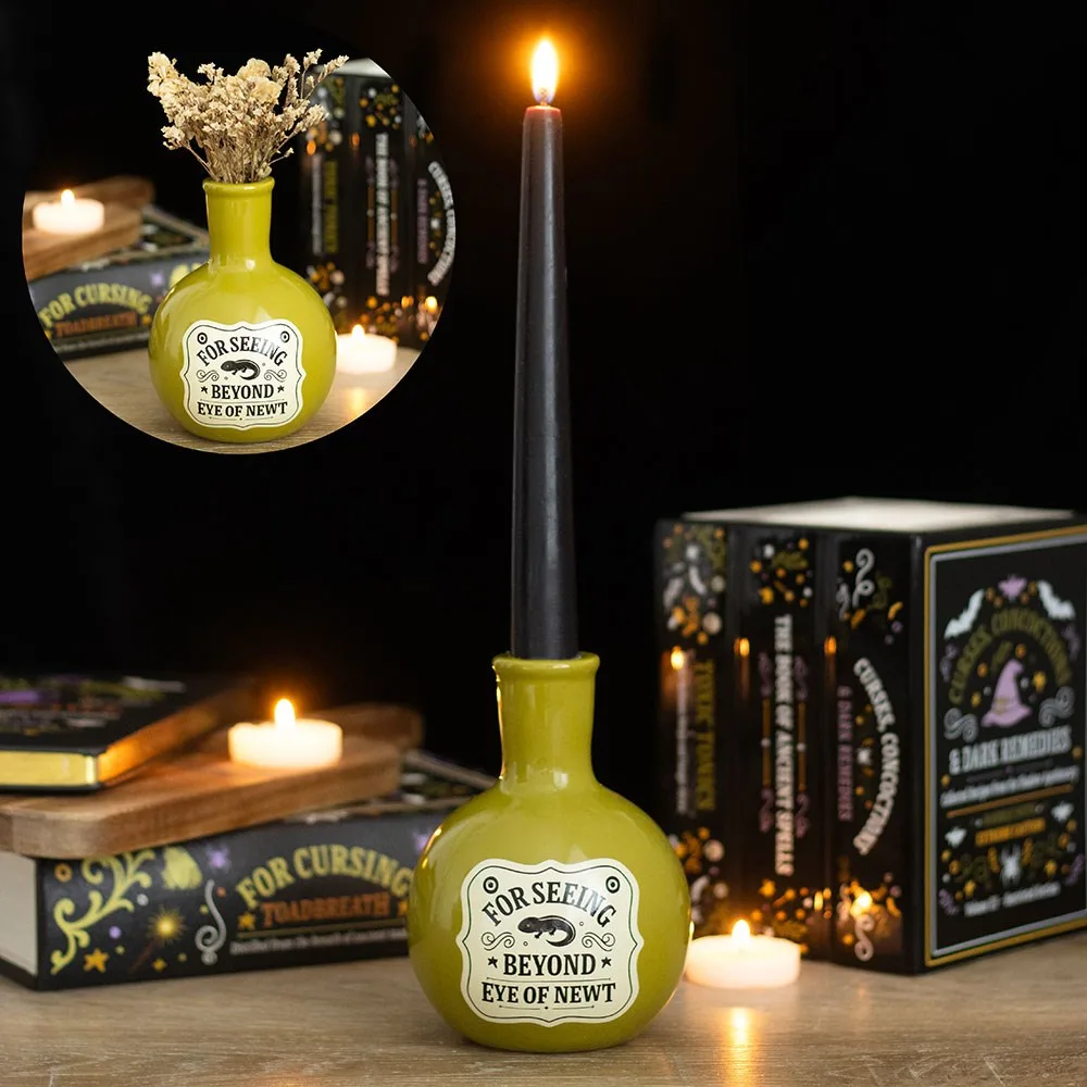 Eye of Newt Potion Bottle Vase and Candle Holder Eye of Newt Potion Bottle Vase and Candle Holder
