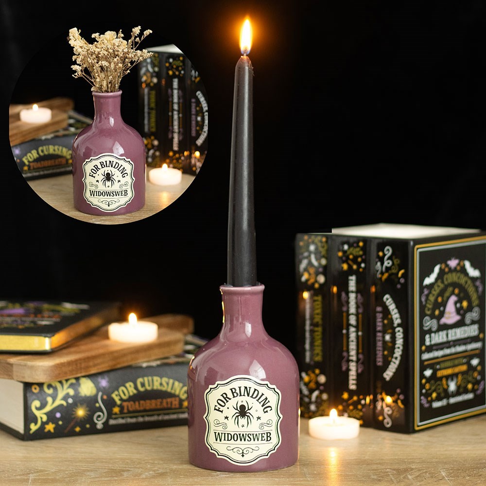 Widowsweb Potion Bottle Vase and Candle Holder Widowsweb Potion Bottle Vase and Candle Holder