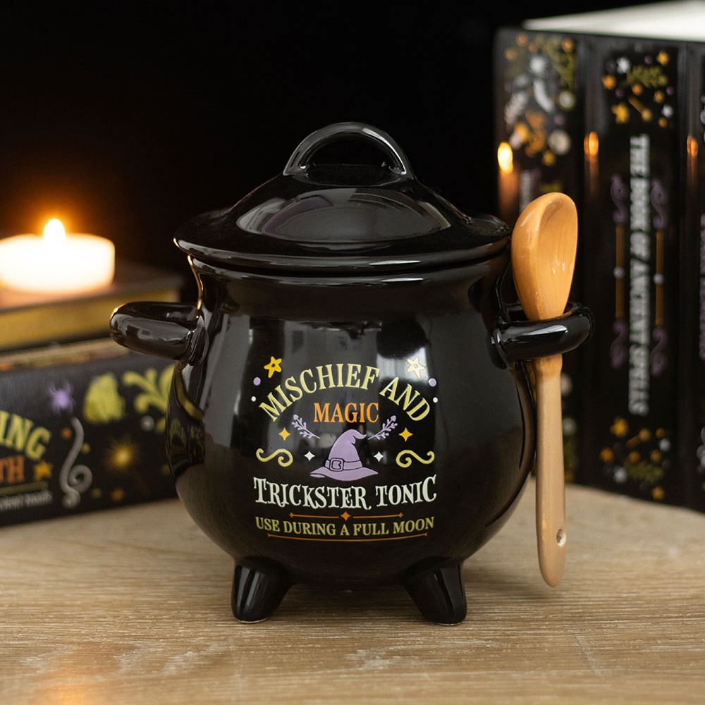 Mischief and Magic Cauldron Soup Bowl with Spoon Mischief and Magic Cauldron Soup Bowl with Spoon