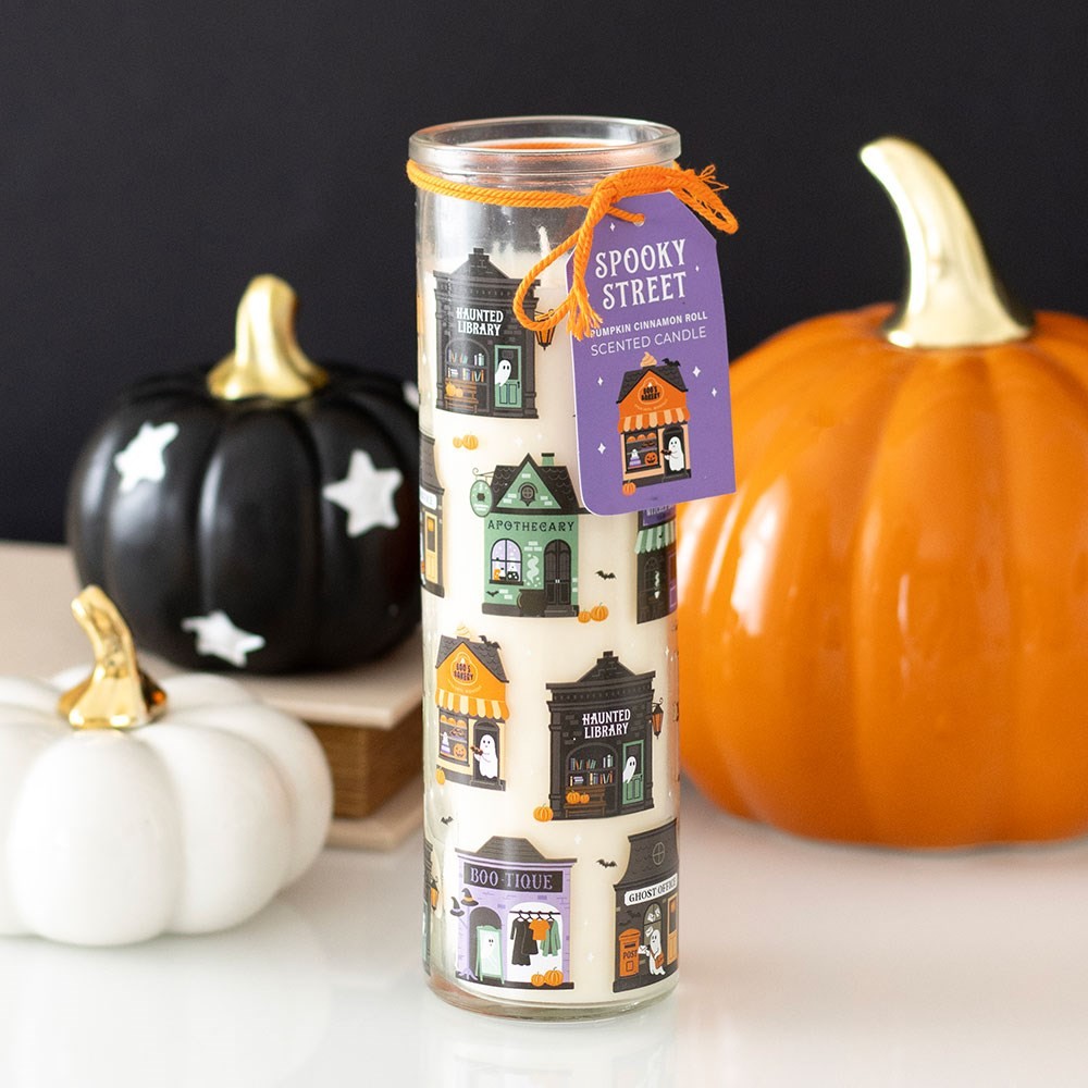 Spooky Street Pumpkin Cinnamon Roll Tube Candle Spooky Street Pumpkin Cinnamon Roll Tube Candle