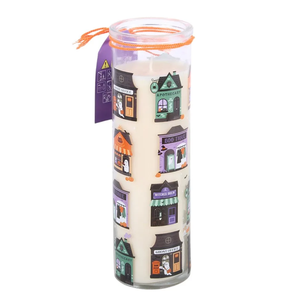 Spooky Street Pumpkin Cinnamon Roll Tube Candle - Image 3