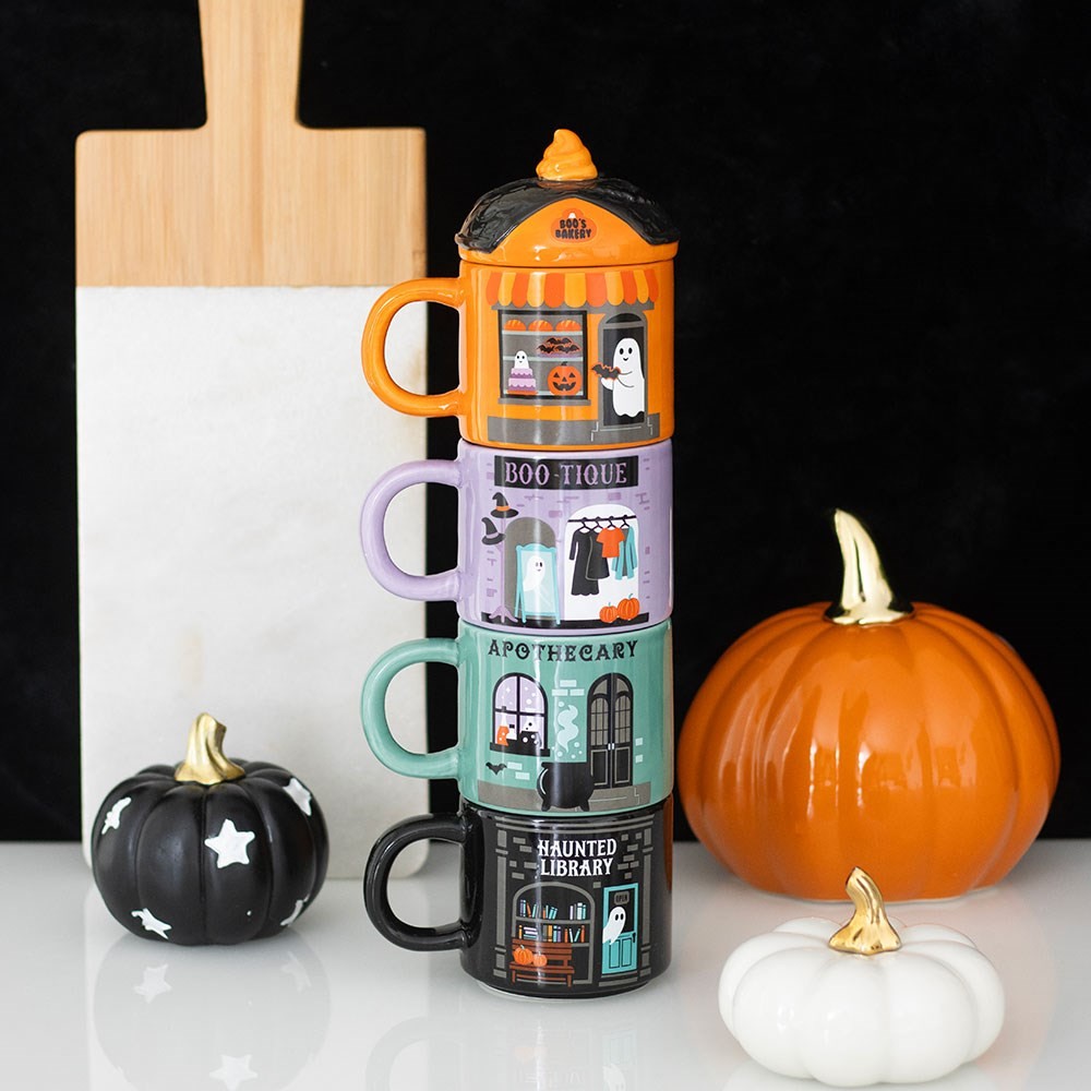 Spooky Street Stacking Mug Set Spooky Street Stacking Mug Set