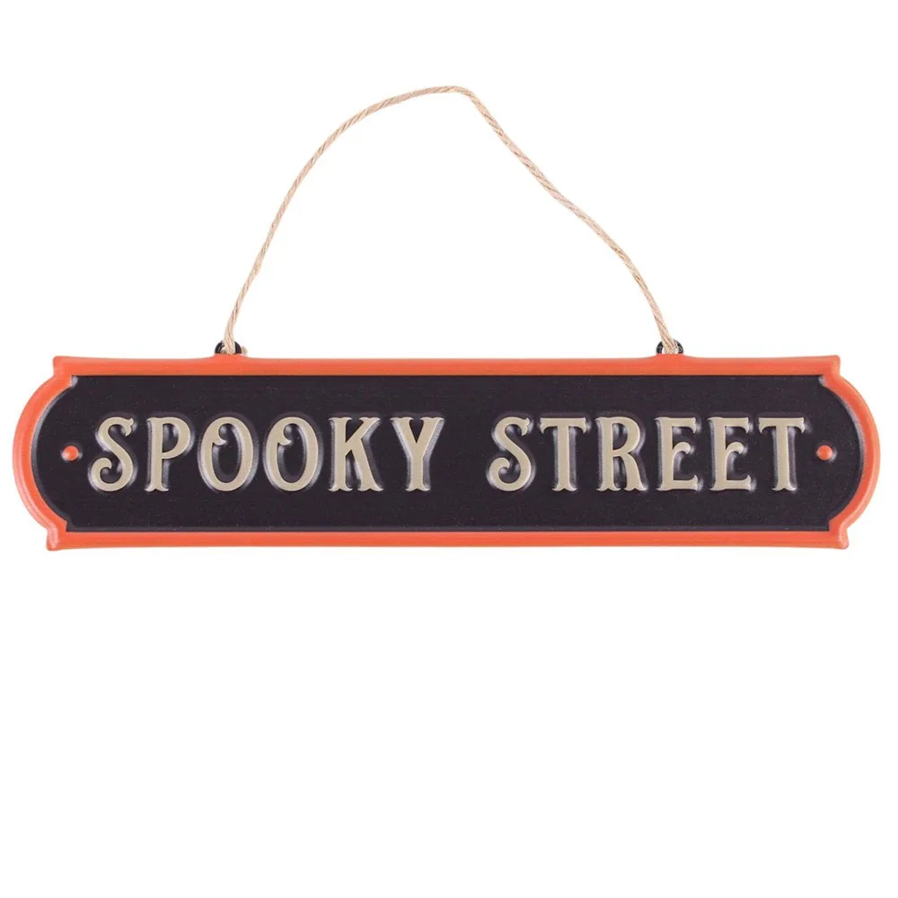 Spooky Street Hanging Metal Sign - Image 2