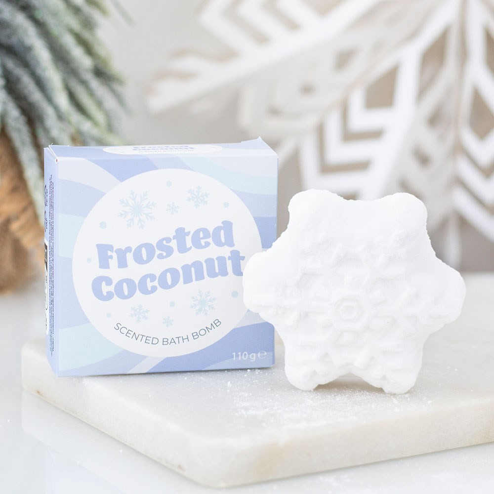 Frosted Coconut Snowflake Bath Bomb